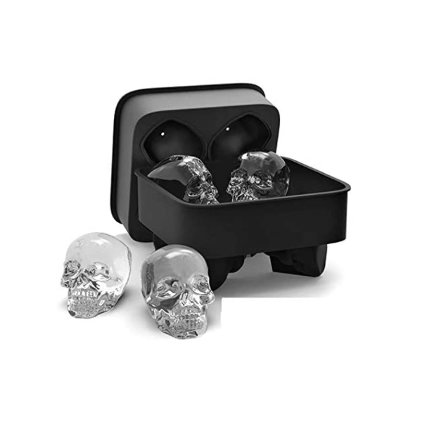 Skulls Or Spheres Large Black Ice Cube Tray Silicone Mold Ice Cubes Trays & Moulds