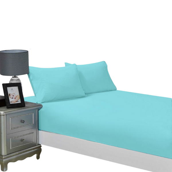 Fabric Fantastic 1000Tc Ultra Soft Fitted Sheet & 2 Pillowcases Set Super King Size Bed Sheets