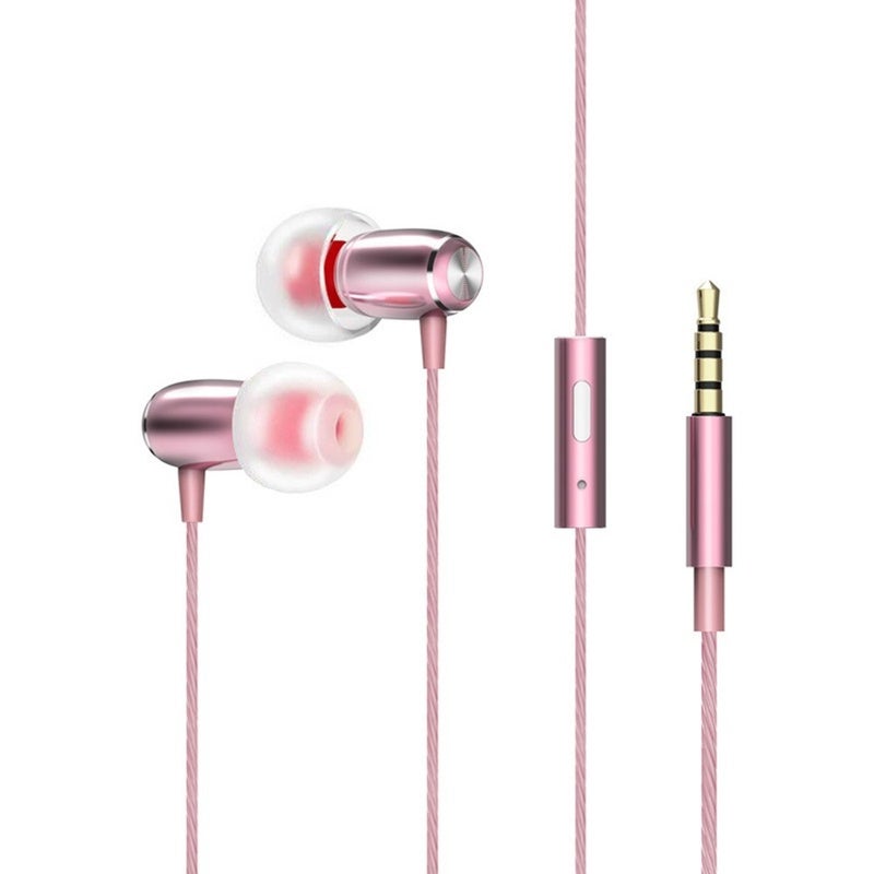 Pink Sleep Headphones In Ear Soft Silicone Earbuds 3.5Mm Noise Cancelling Headset Line Control With Mic For Ios Android Smart Phones Wired Earphones