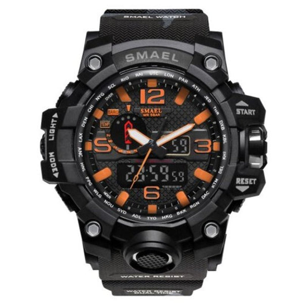 Veile Studios Men Waterproof Dual Display Sport Wristwatch Quartz Digital Military Male Stopwatch Watches