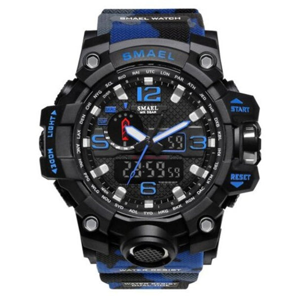 Veile Studios Men Waterproof Dual Display Sport Wristwatch Quartz Digital Military Male Stopwatch Watches