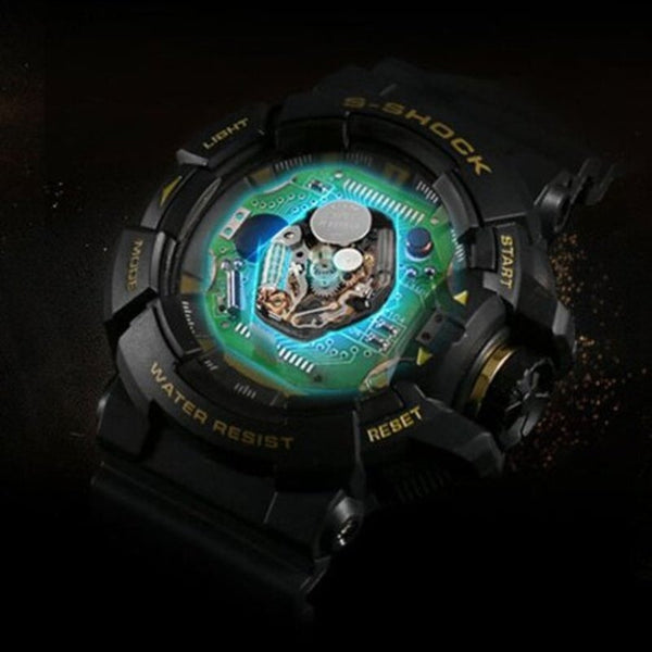 Veile Studios Men Fashion Digital Military Sports Cool Waterproof Watch Black Watches