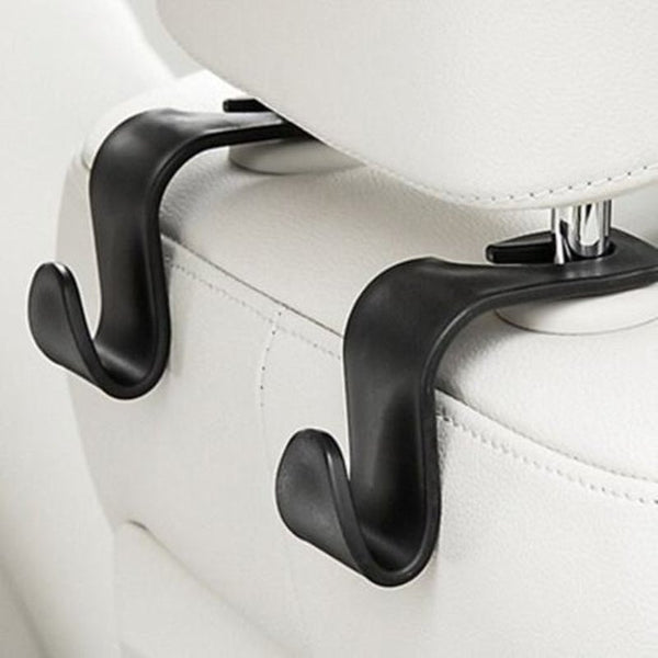 Small Car Receive Bag Hook Creative Multi Function Automotive Accessories 2Pcs Black Car Organisers