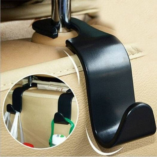 Small Car Receive Bag Hook Creative Multi Function Automotive Accessories 2Pcs Black