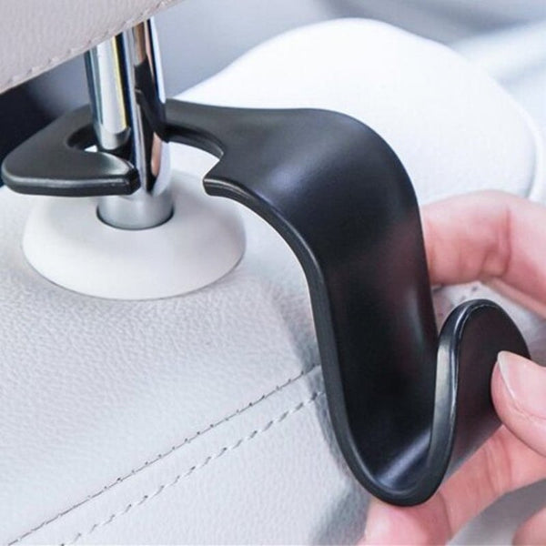 Small Car Receive Bag Hook Creative Multi Function Automotive Accessories 2Pcs Black Car Organisers