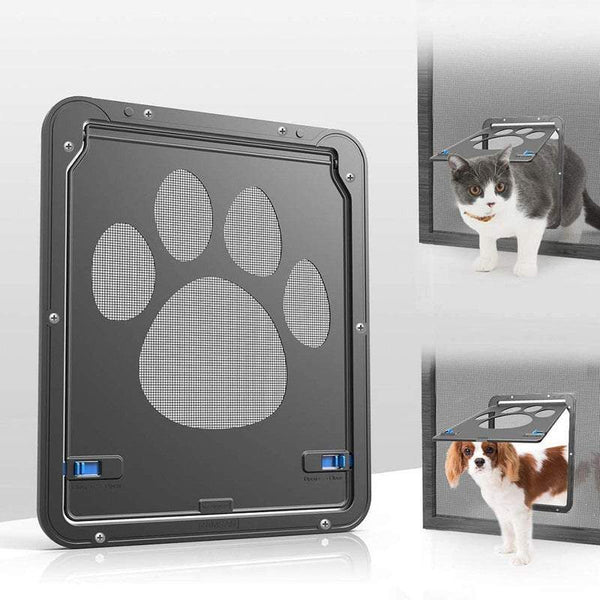 Doggie Door Pet Screen For Dogs Cats Sliding Doors & Flaps