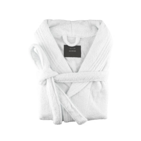 Small Medium Egyptian Cotton Terry Toweling Bathrobe White Towels & Washcloths