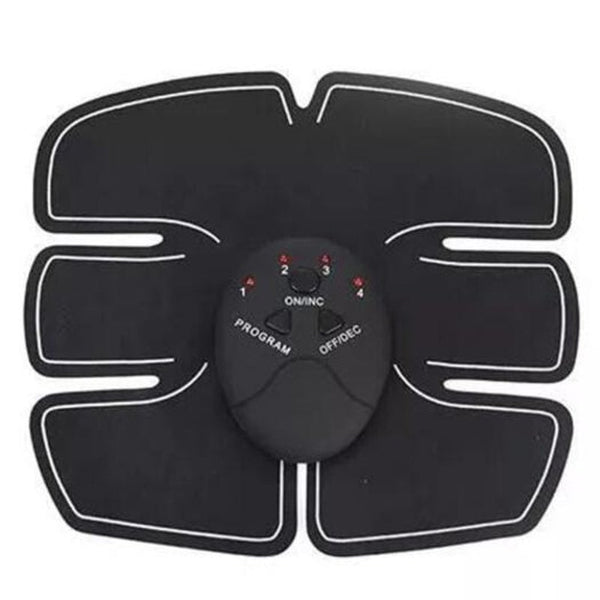 Smart Abdominal Sticker Ems Abs Toner Equipment Gear Weight Loss Massager Jet Black
