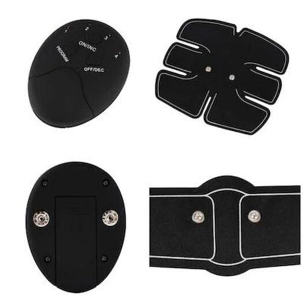 Smart Abdominal Sticker Ems Abs Toner Equipment Gear Weight Loss Massager Jet Black Abdominal Machines