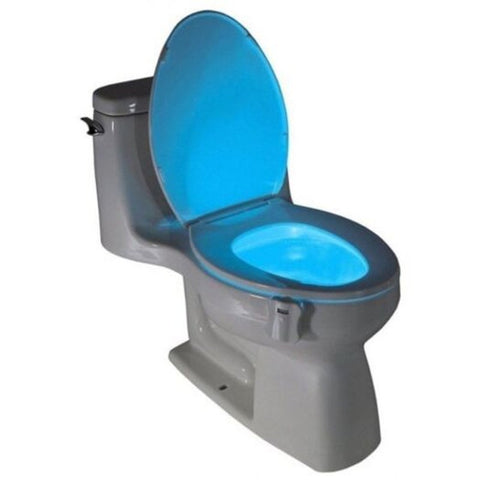Smart Bathroom Toilet Nightlightled Body Motion Activated On / Off Seat Sensor Lamp White
