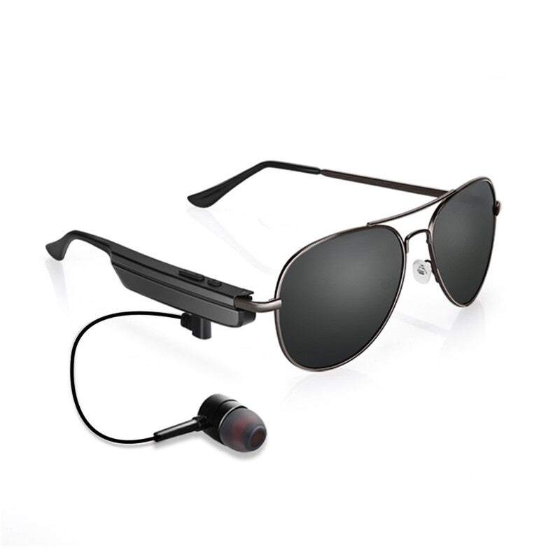 Smart Bluetooth Headset Men Women Polarized Glasses Driving Sports Music Calling Black Sunglasses