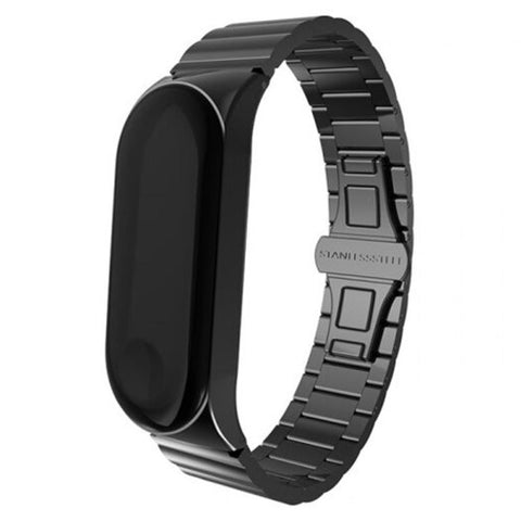 Smart Bracelet Striped Watch Strap Watchband For Xiaomi Mi Band 3 Black