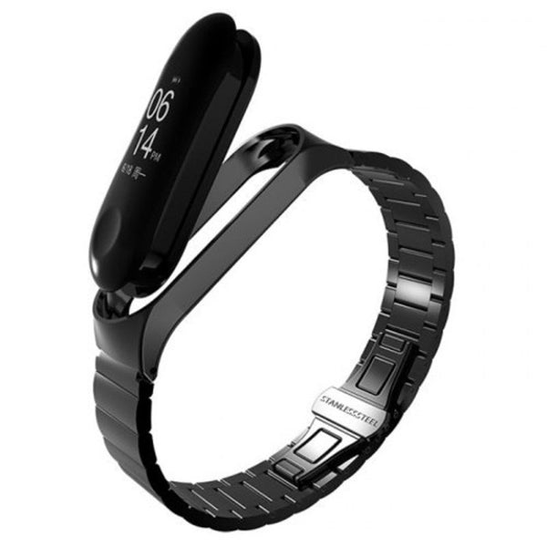 Smart Bracelet Striped Watch Strap Watchband For Xiaomi Mi Band 3 Black Watch Bands