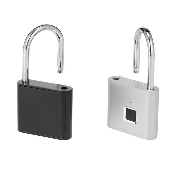 Smart Fingerprint Padlock Lock Black Padlocks