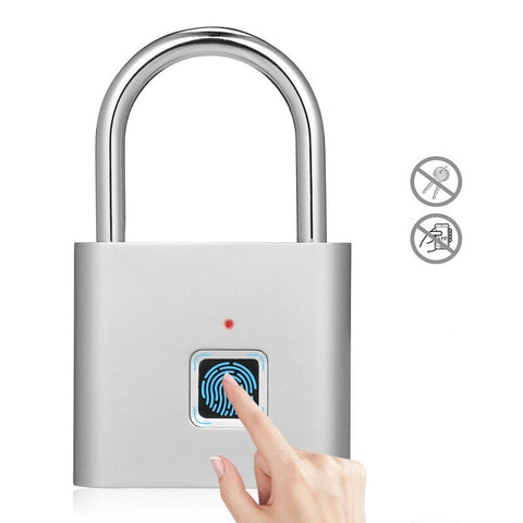 Smart Fingerprint Padlock Lock Blue Padlocks