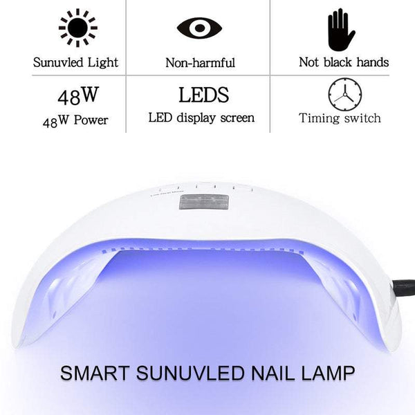 Nail Dryers Smart Lamp Gel Uv Led Polish Strip White