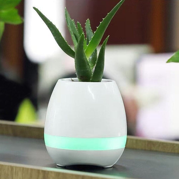 Elegant Bluetooth Night Light Music Flower Pot Audio Docks & Mini Speakers