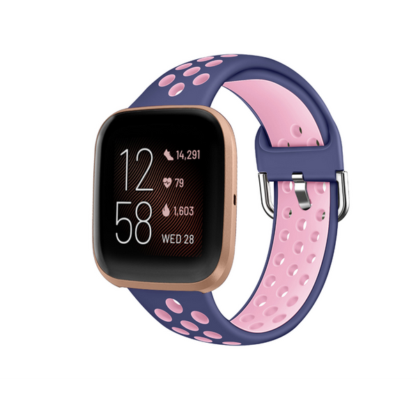 Smart Watch Wristband 2 Color Silicone Strap Reverse Buckle Band For Fitbit Versa 1 Watch Bands