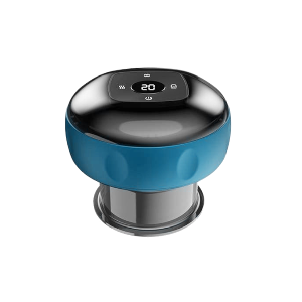 Smart Electric Cupping Therapy Massager Adjustable Suction & Heat Red Light Usb Rechargeable(Blue) Massagers