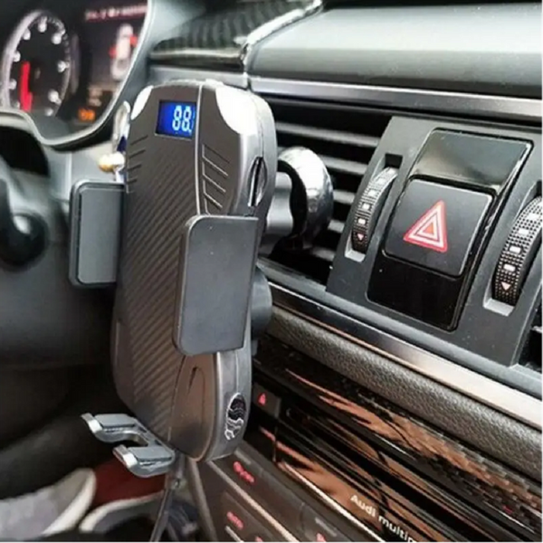 Smart Sensor 3 In 1 Bluetooth 5.0 Phone Holder Wireless Charging Navigation Bracket Black