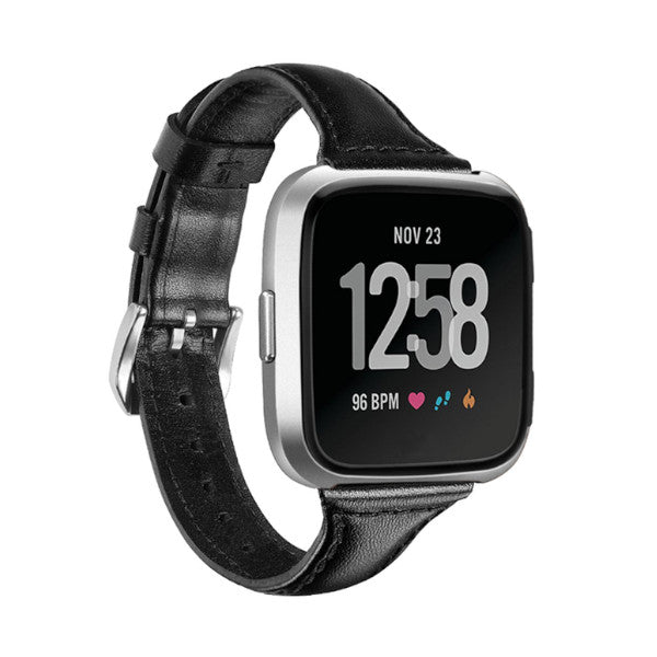 Smart Watch Strap Wrist Top Layer Leather Slim For Fitbit Versa 2 Lite Watch Bands