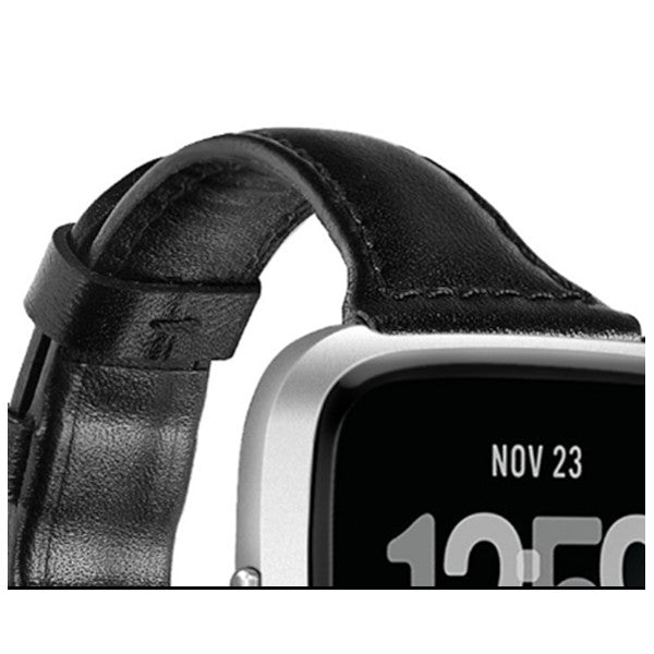 Smart Watch Strap Wrist Top Layer Leather Slim For Fitbit Versa 2 Lite