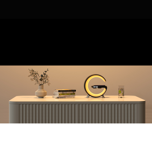 Smart Bluetooth Wireless Charger Bedside Table Lamp Alarm Clock Lamps