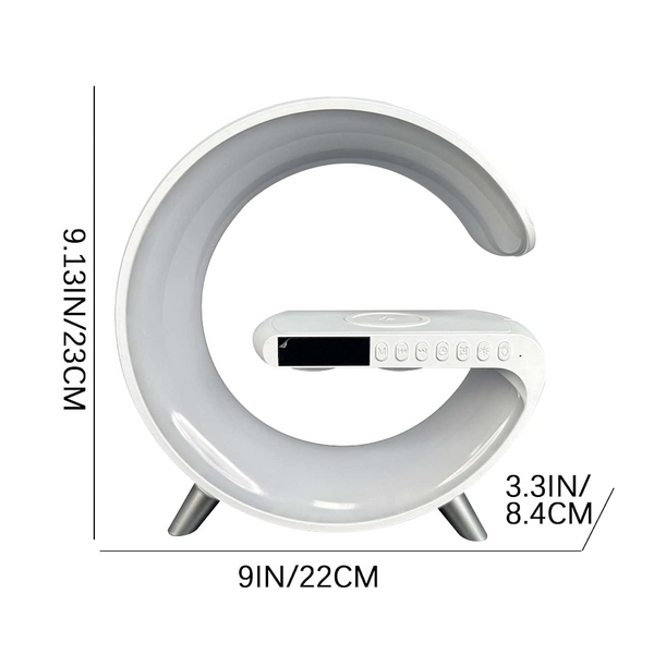 Smart Bluetooth Wireless Charger Bedside Table Lamp Alarm Clock Lamps