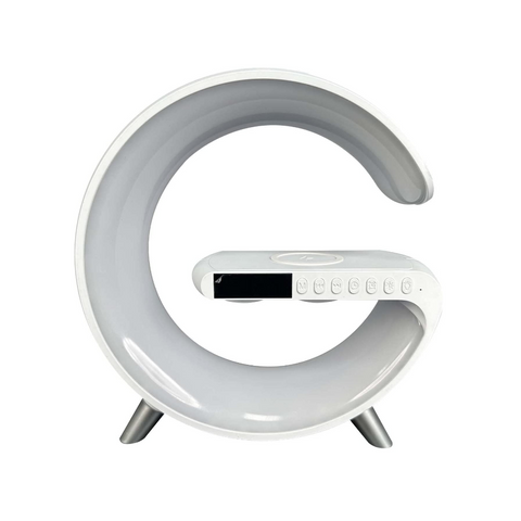 Smart Bluetooth Speaker Wireless Charger Bedside Table Lamp Alarm Clock