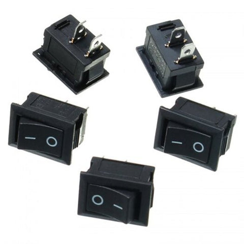 Snap In On / Off Kcd1 101 Car Boat Round Rocker Toggle Switch 125V 6A Black