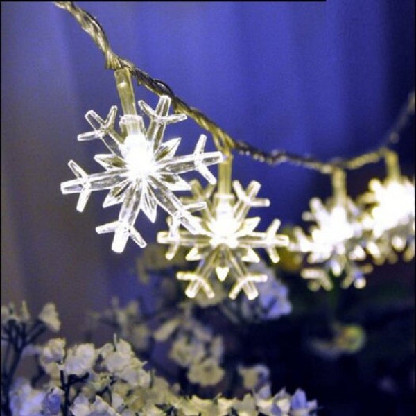 Snowflake Fairy Decorative Led Lamp Band Warm White 3M 20Led Plug String Lights
