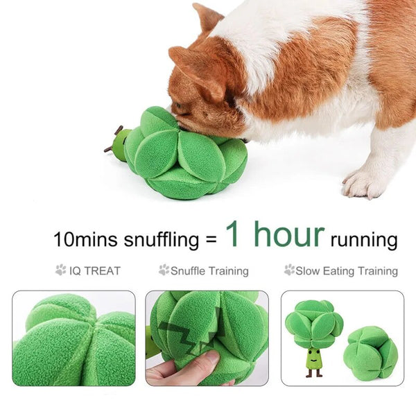 Snuffle Broccoli Dog Puzzle Toys Increase Iq Slow Dispensing Feeder Pet Cat Dog Snuffle Mats