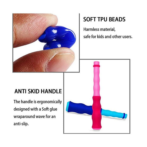 Soft Beaded Jump Rope Tangle Free Segmented Fitness Skipping For Men Women Kids Keeping Workout Weight Loss 2Pack Skip Jump Ropes