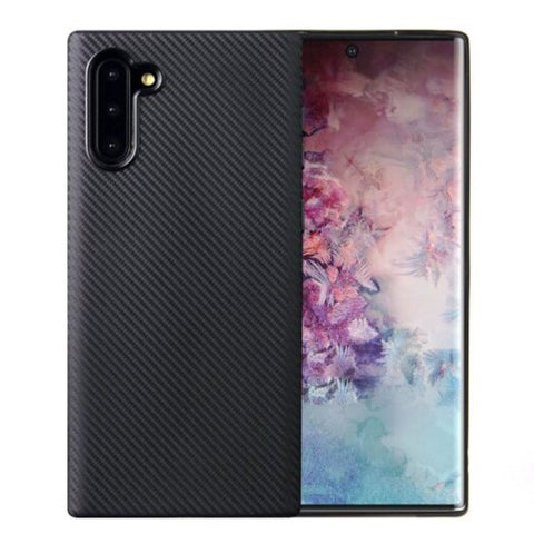 Soft Carbon Fiber Phone Case For Samsung Note 10 Black