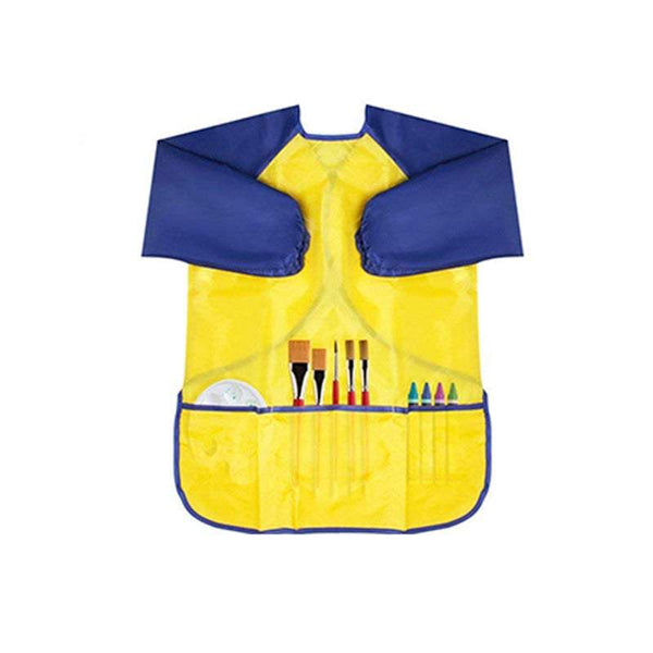 Long Sleeve Smock Children Waterproof Painting Apron With 3 Pockets Smocks Shirts