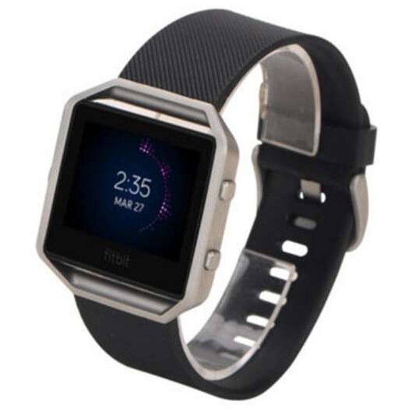 Soft Silicone Replacement Sport Band Strap With Quick Release Pins For Fitbit Blaze Black Watch Bands