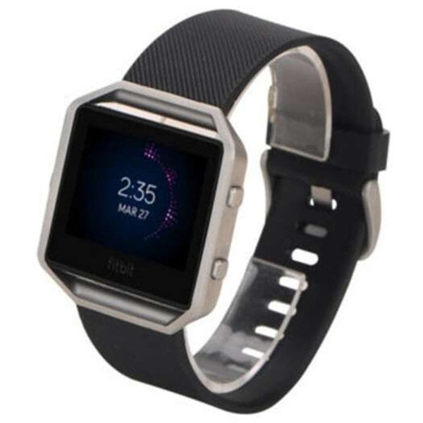Soft Silicone Replacement Sport Band Strap With Quick Release Pins For Fitbit Blaze Black Watch Bands