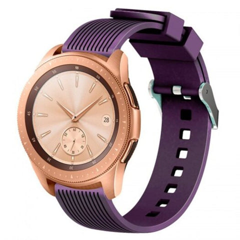 Soft Silicone Watch Band Wrist Strap For Samsung Galaxy 42Mm Sm R810 Plum Purple