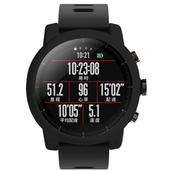 Soft Sport Silicone Protection Full Case Frame For Amazfit 2 / 2S Black