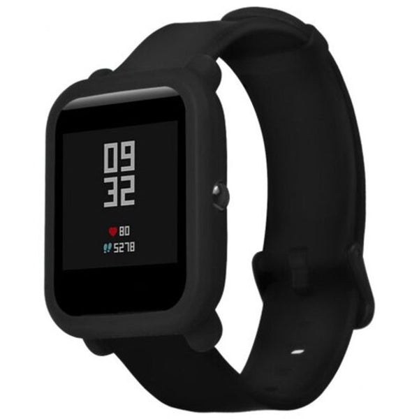 Soft Tpu Protection Silicone Full Case Cover For Amazfit Bip Youth Watch Black