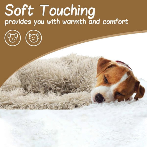 100X75cm Pet Mat Soft Fluffy Warm Fleece Blanket Dark Grey