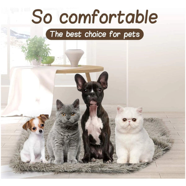 100X75cm Pet Mat Soft Fluffy Warm Fleece Blanket Brown Dog Blankets