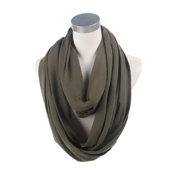 Scarves & Wraps Soft Lightweight Infinity Scarf Solid Colours Jersey Knit Loop Ring