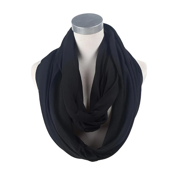 Scarves & Wraps Soft Lightweight Infinity Scarf Solid Colours Jersey Knit Loop Ring