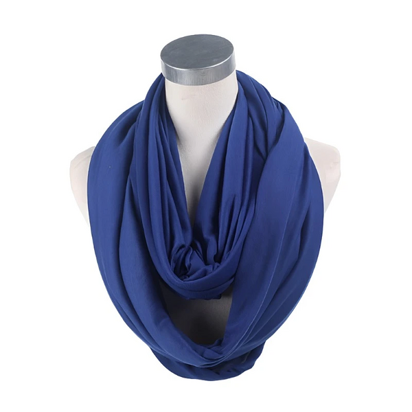 Scarves & Wraps Soft Lightweight Infinity Scarf Solid Colours Jersey Knit Loop Ring