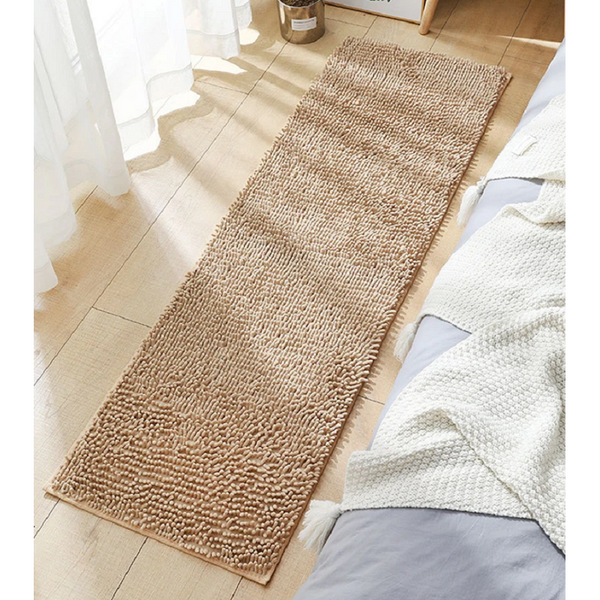 Soft Shaggy Chenille Solid Colour Non Slip Bath Mat Bath Mats Rugs & Toilet Covers