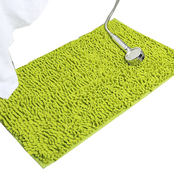 Soft Shaggy Chenille Solid Colour Non Slip Bath Mat Bath Mats Rugs & Toilet Covers