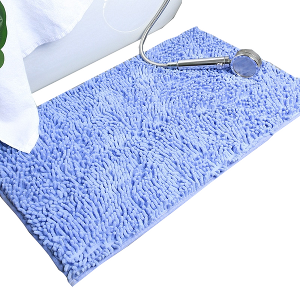 Soft Shaggy Chenille Solid Colour Non Slip Bath Mat Bath Mats Rugs & Toilet Covers