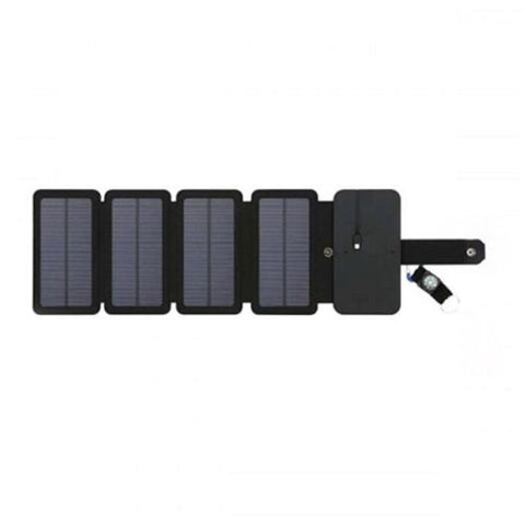 Solar Charging Panel Removable Folding Mobile Phone Charger Black 4Pcs