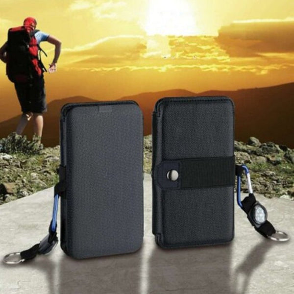 Solar Charging Panel Removable Folding Mobile Phone Charger Black 4Pcs Chargers & Cradles